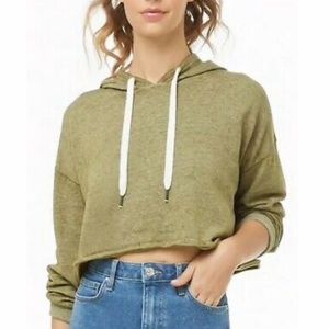 F21 Cropped Hoodie